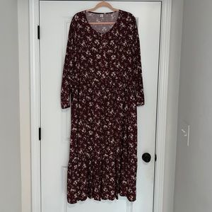 Burgundy maxi dress